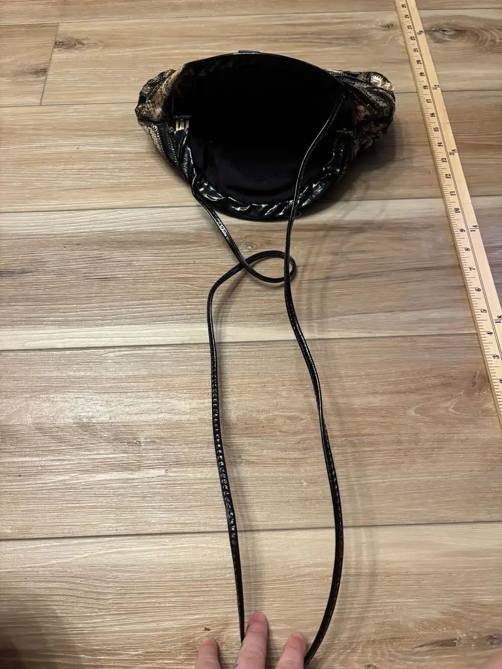Vintage Snakeskin and Leather Framed Clutch Bag